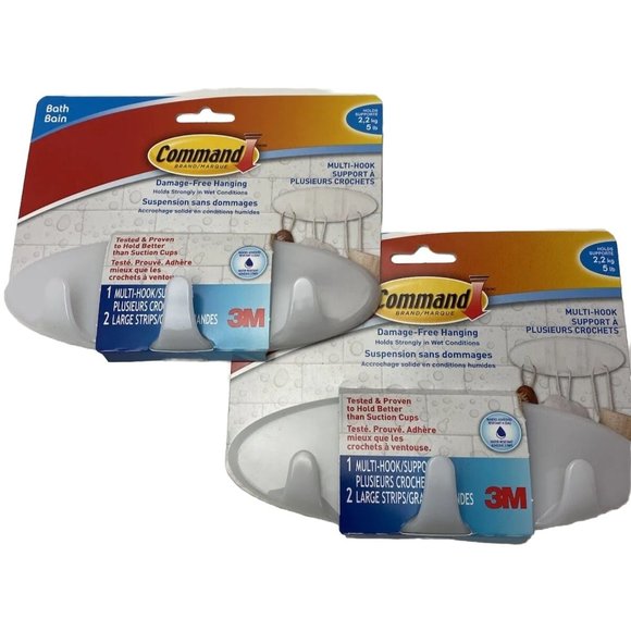 Adhesive Wall /bathroom mulithooks. Brand New 2 Units - Picture 1 of 12